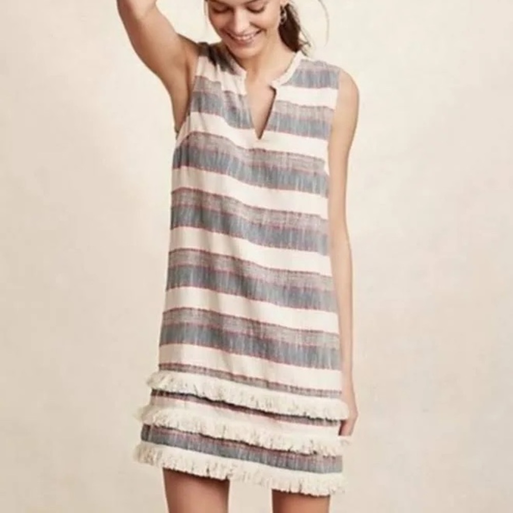 Anthropologie Holding Horses fringe shift dress
